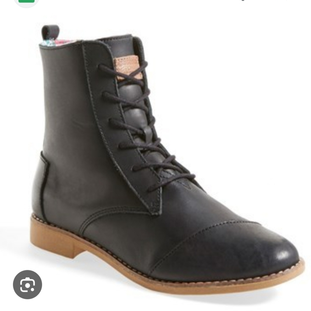 Toms Alpa Men's Black Leather Boots